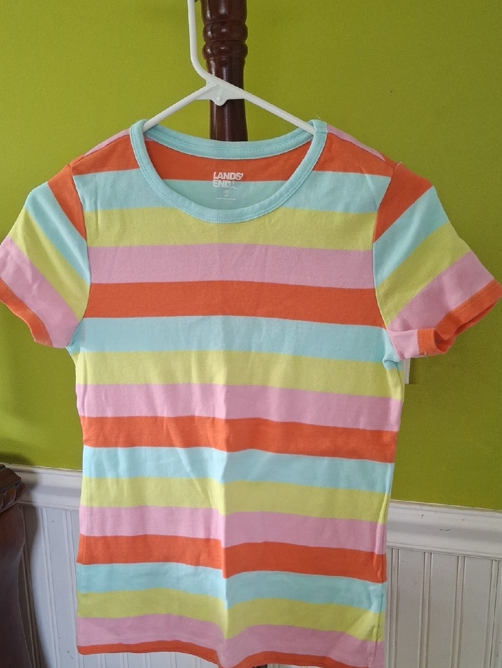 Lands' End  Rainbow Stripe Tee - Multi